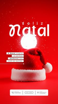 Feliz Natal 25 de Dezembro o Natal Story Social Media PSD Editável