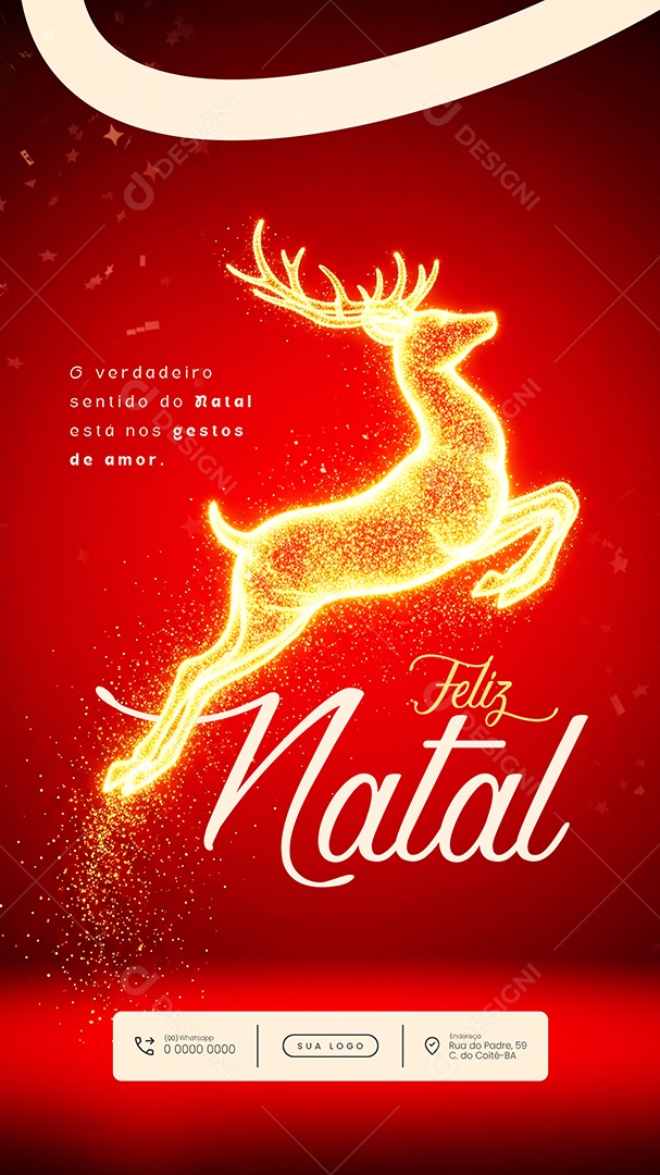 Feliz Natal 25 de Dezembro o Verdadeiro Sentido do Natal Story Social Media PSD Editável