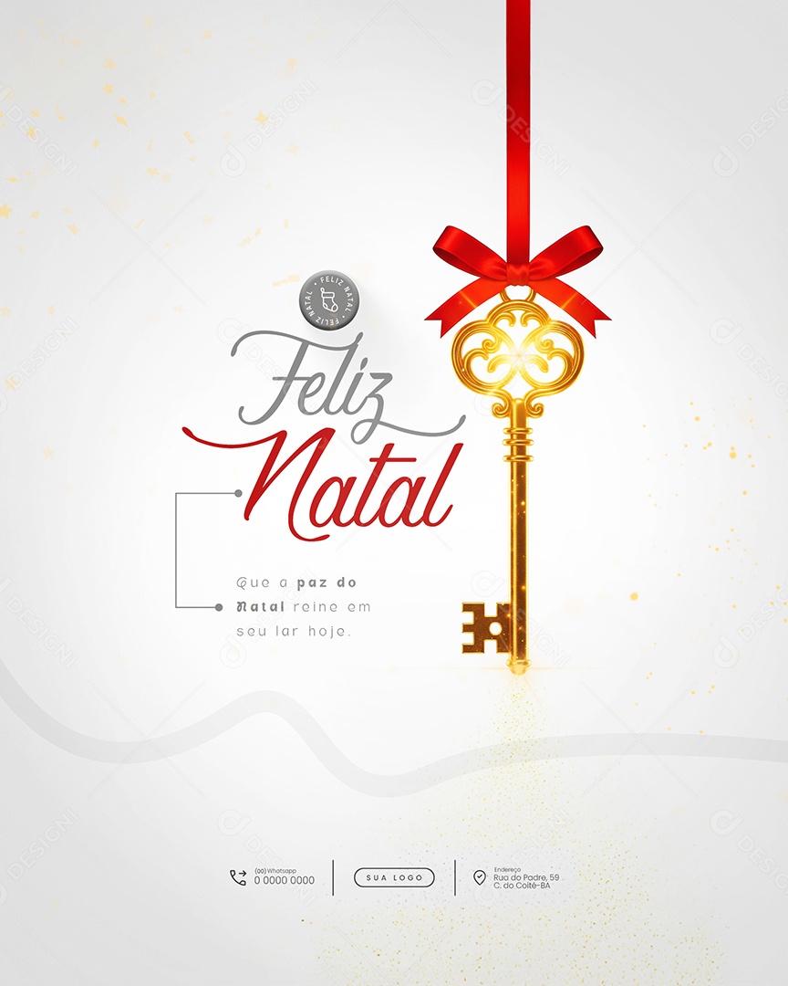 Feliz Natal 25 de Dezembro que a Paz do Natal Reine em Seu lar Hoje Social Media PSD Editável