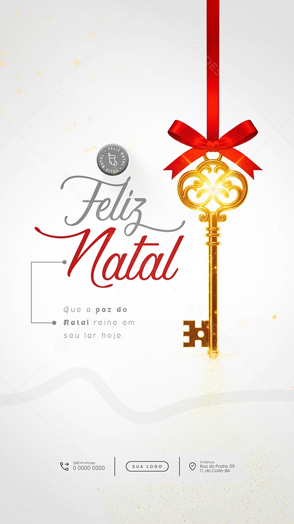 Feliz Natal 25 de Dezembro que a Paz do Natal Reine em Seu lar Hoje Story Social Media PSD Editável