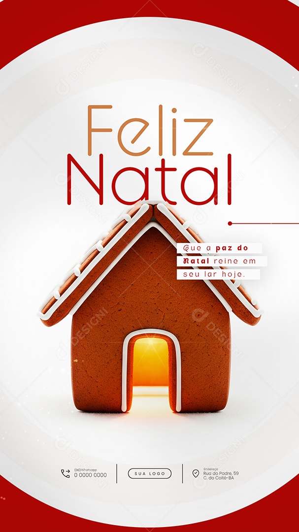Feliz Natal 25 de Dezembro que a Paz do Natal Reine em Seu lar Story Social Media PSD Editável