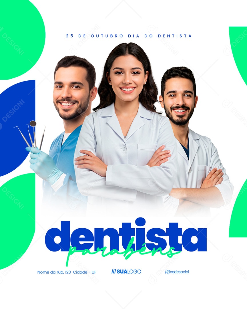 Dia do Dentista 25 de Outubro Social Media PSD Editável
