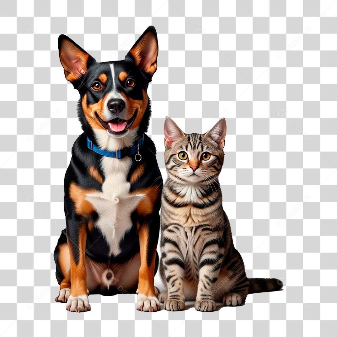 Cão e Gato PNG Transparente