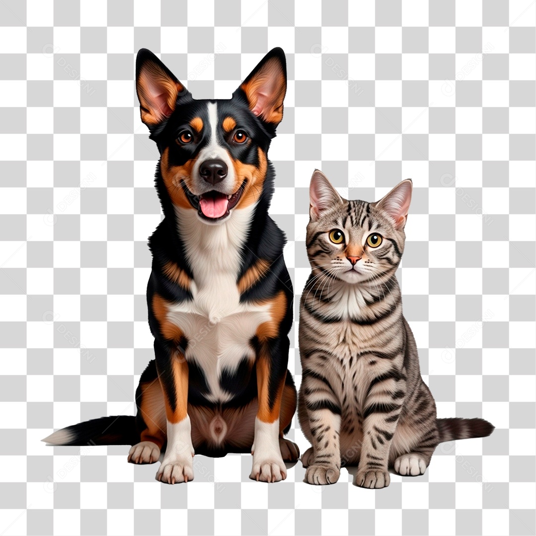 Cão e Gato PNG Transparente