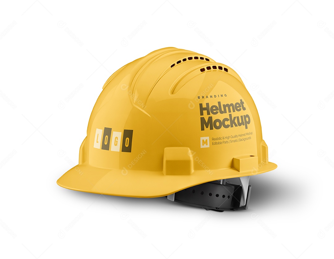 Capacete de Construção PSD Editável Mockup