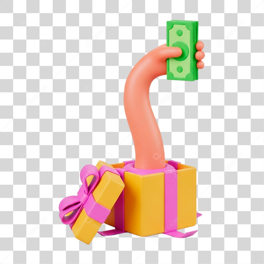 Mão Segurando Dinheiro PNG Transparente