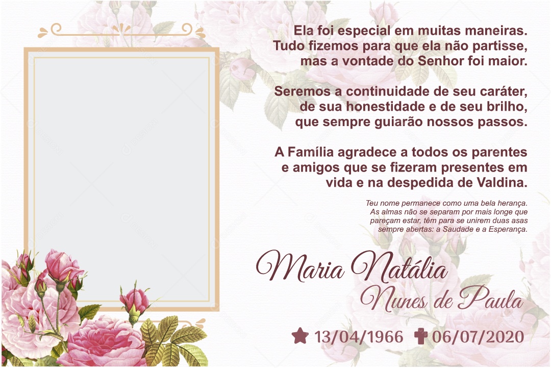 Cartão de Falecimento Ilustração Vetor EPS