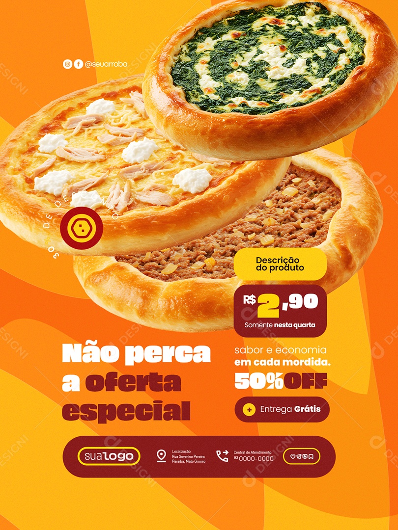 Esfiharia Não Perca a Oferta Especial Social Media PSD Editável