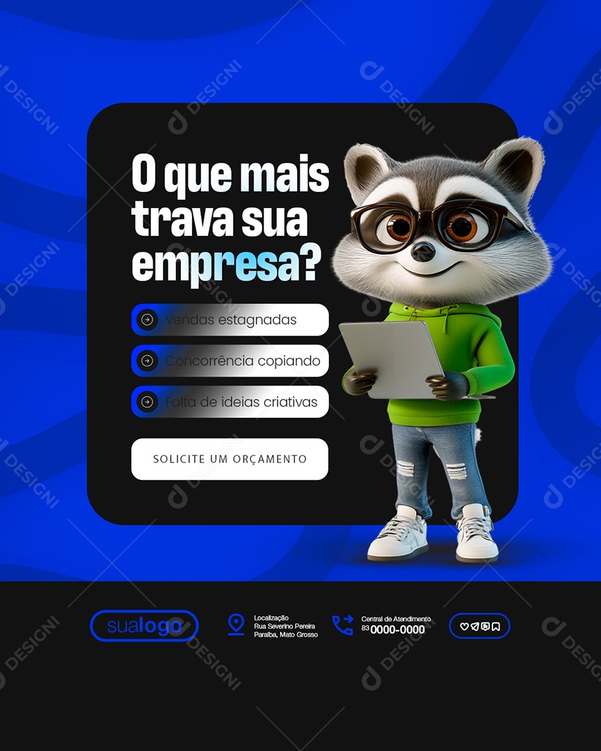 Consultor Criativo O Que Mais Trava Sua Empresa Social Media PSD Editável