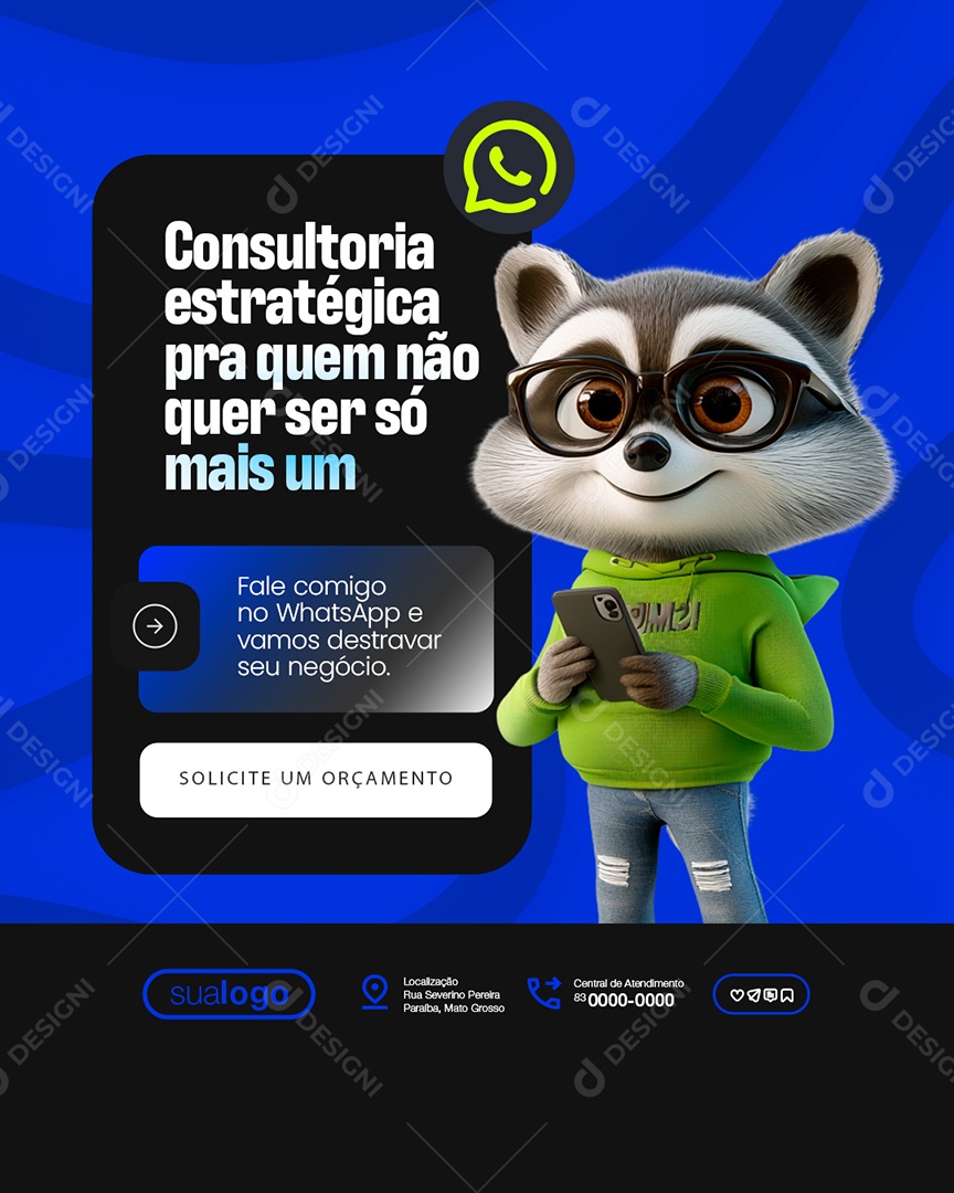 Consultor Criativo Consultoria Estratégica Pra Quem Não Quer Ser Só Mais Um Social Media PSD Editável