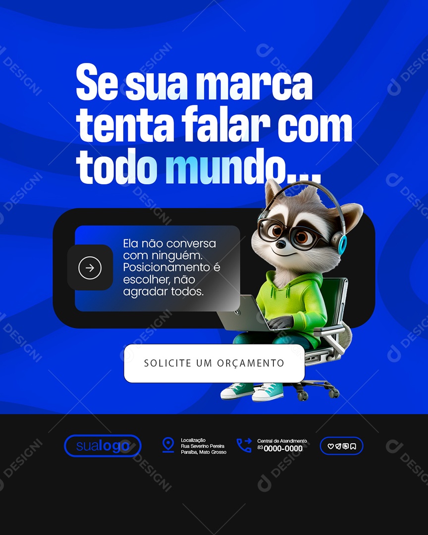 Consultor Criativo Se Sua Marca Tenta Falar com Todo Mundo Social Media PSD Editável