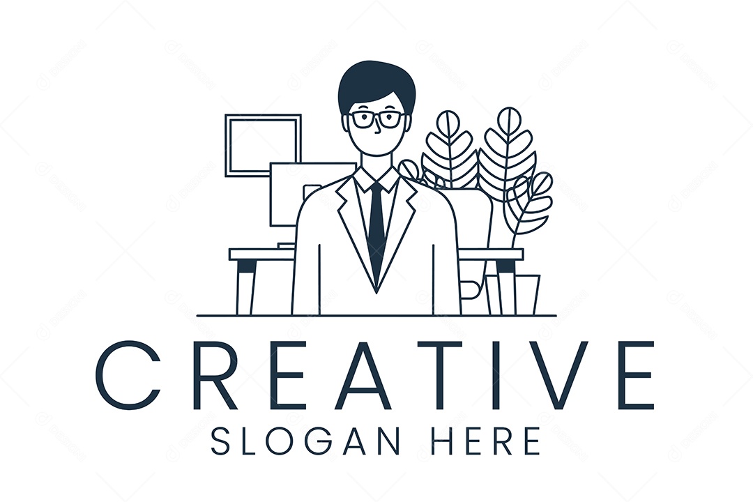 Logo de Escritorio Ilustração Vetor EPS + AI Editável