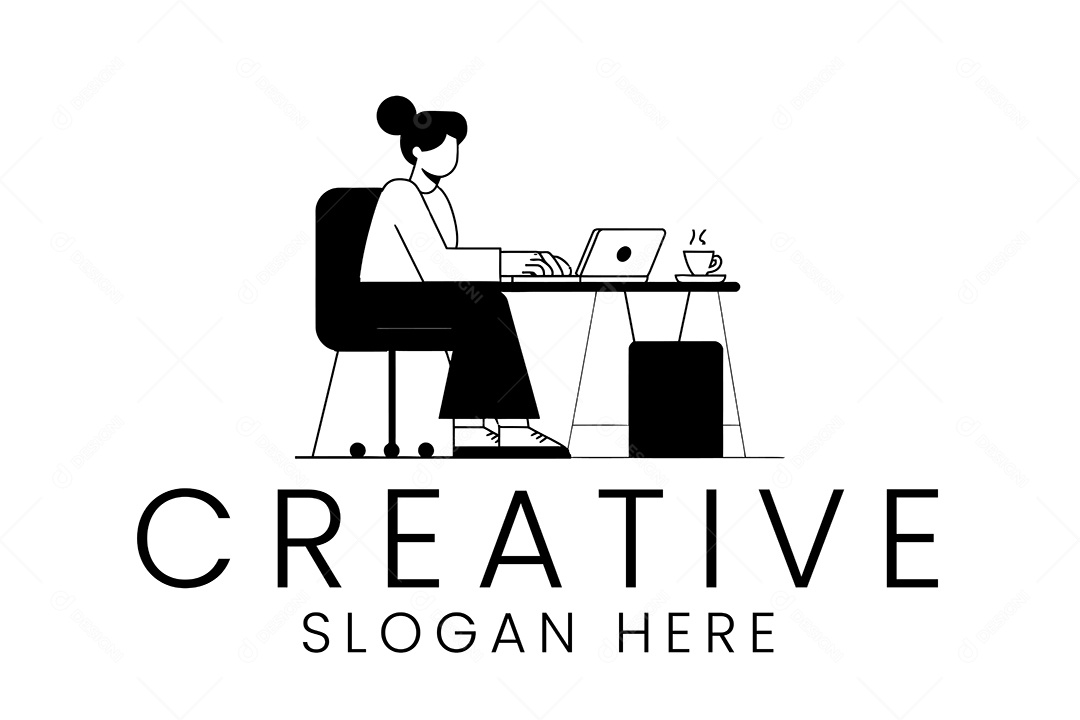 Logo de Escritorio Ilustração Vetor EPS + AI Editável