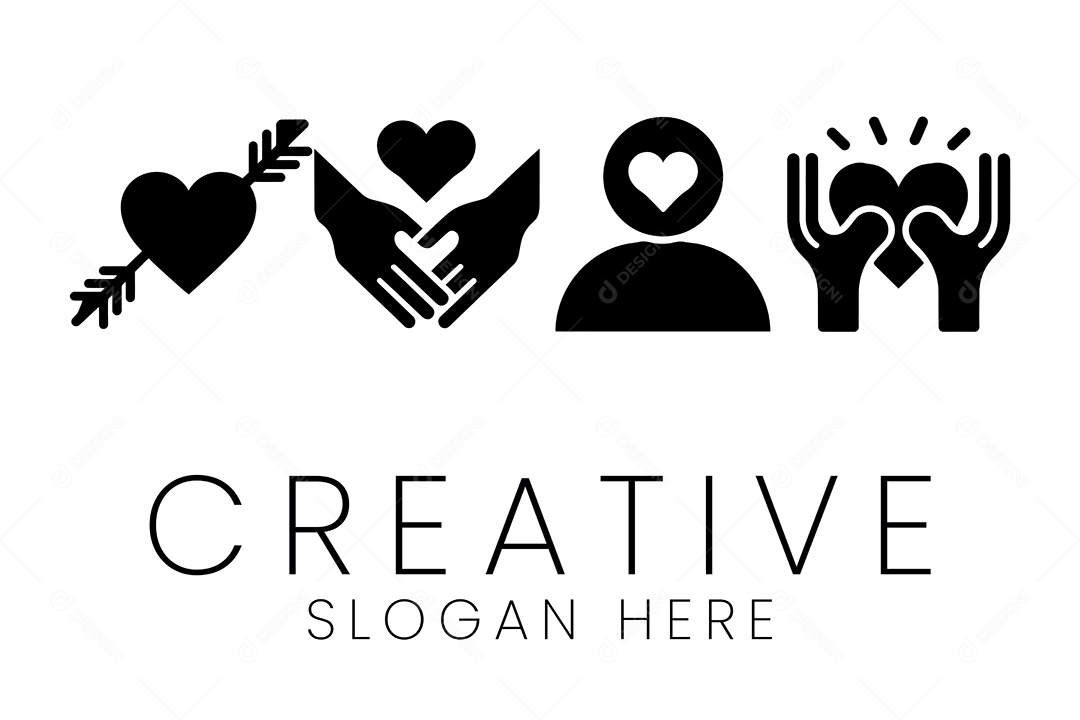 Conjunto de Ícones do Amor Ilustração Vetor EPS + AI Editável