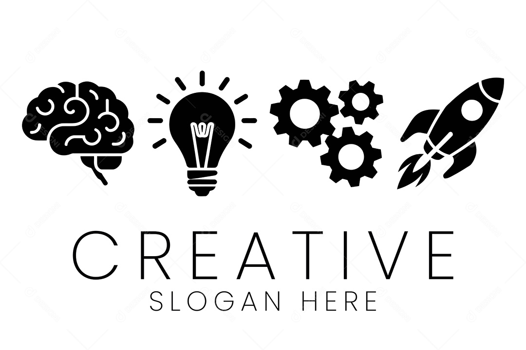 Conjunto de Ideias Ilustração Vetor EPS + AI Editável