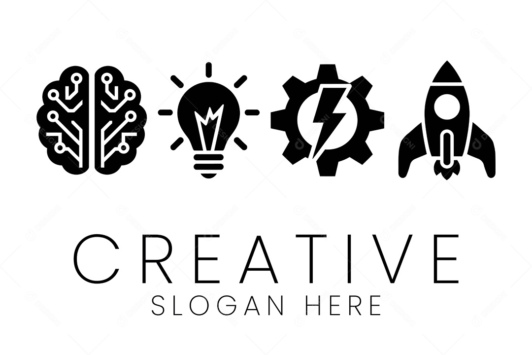 Conjunto de Ideias Ilustração Vetor EPS + AI Editável