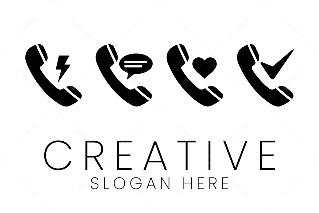 Conjunto de Ícones de Telefones Ilustração Vetor EPS + AI Editável