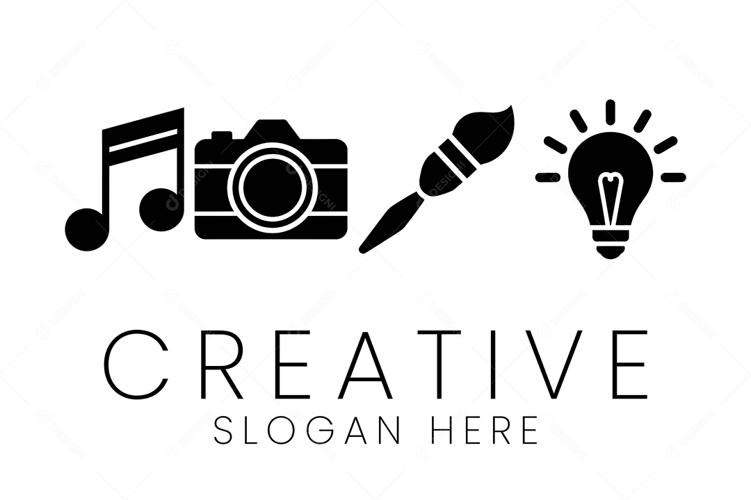 Logotipo de Design de Estúdio Criativo Ilustração Vetor EPS + AI Editável