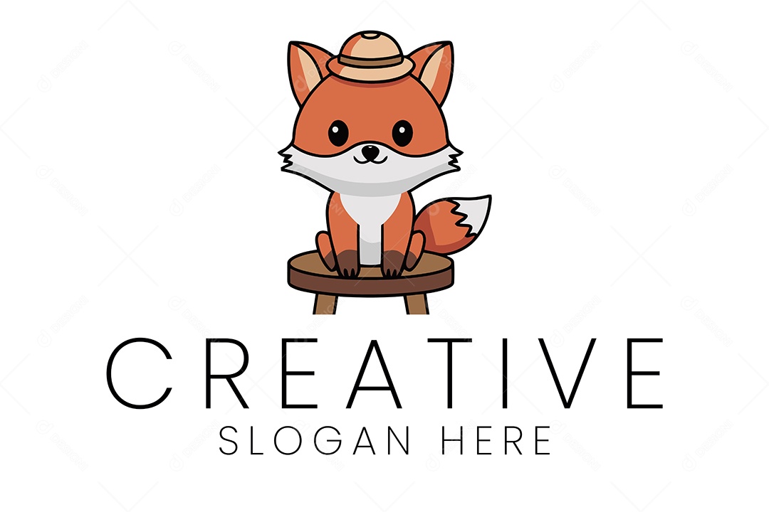 Logo de Animal Raposa Ilustração Vetor EPS + AI Editável