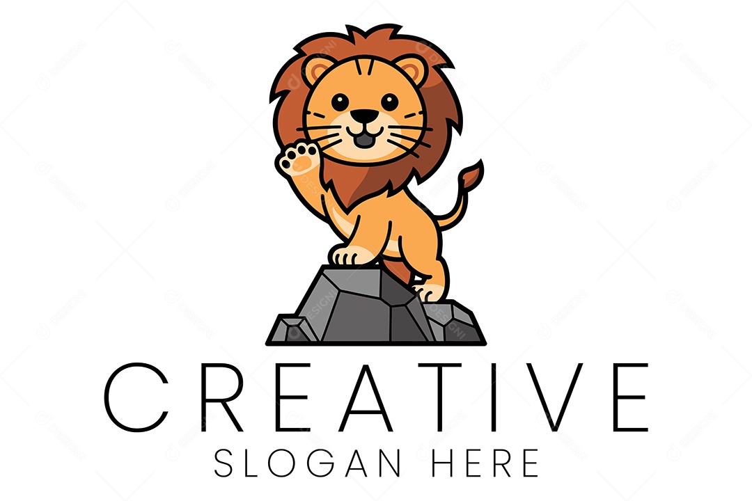 Logo de Animal Leão Ilustração Vetor EPS + AI Editável