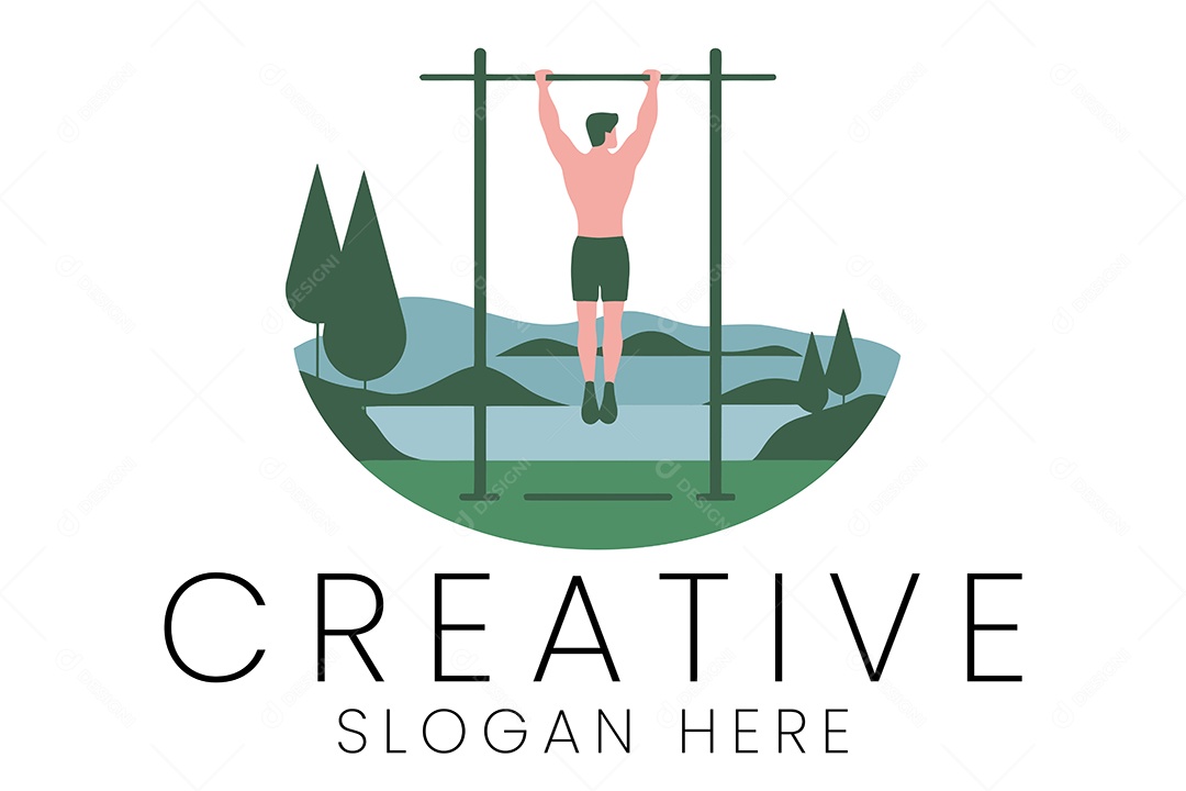 Logo de Calistenia Ilustração Vetor EPS + AI Editável