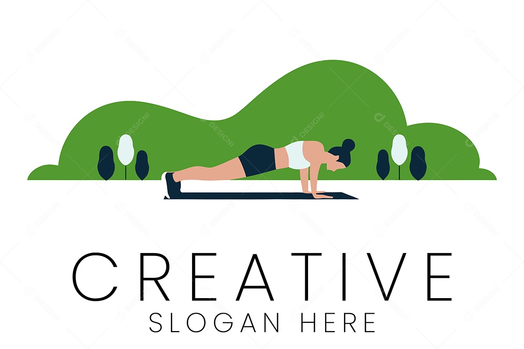 Logo de Calistenia Ilustração Vetor EPS + AI Editável