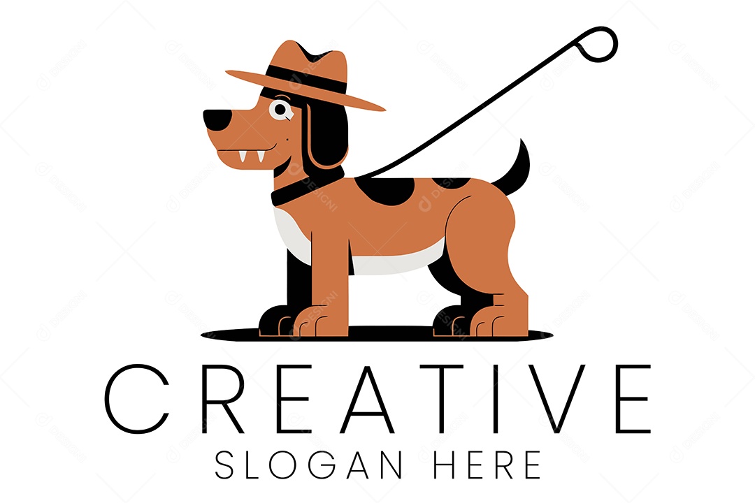 Logo de Animal Cachorro Ilustração Vetor EPS + AI Editável