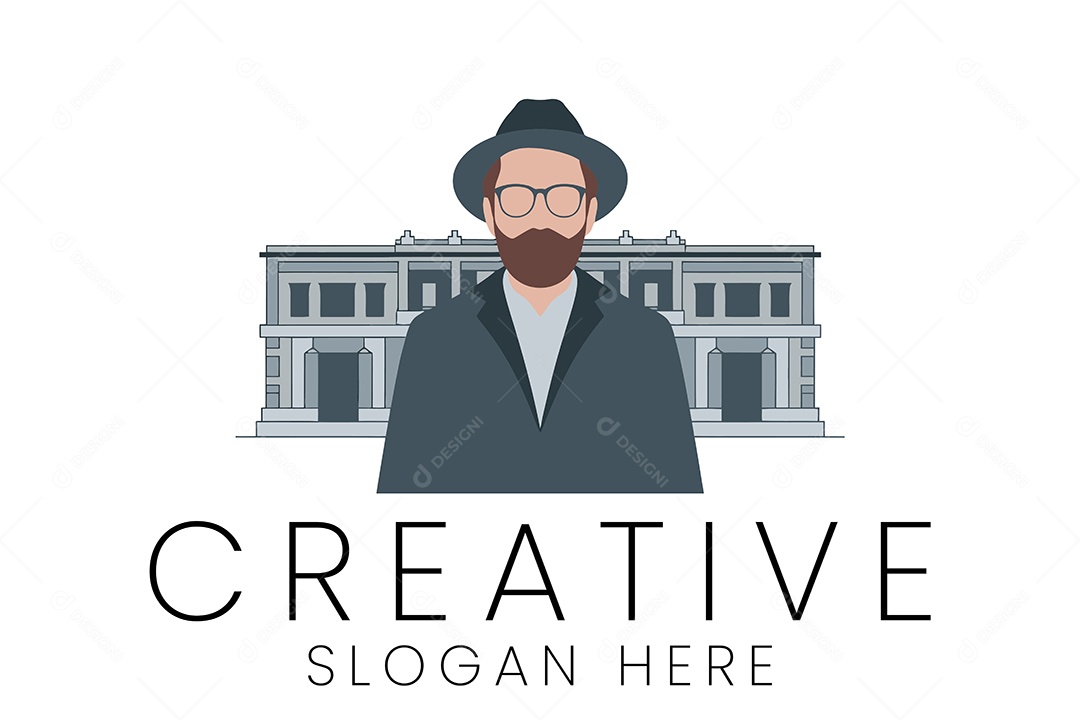 Logotipo de Homem Ilustração Vetor EPS + AI Editável