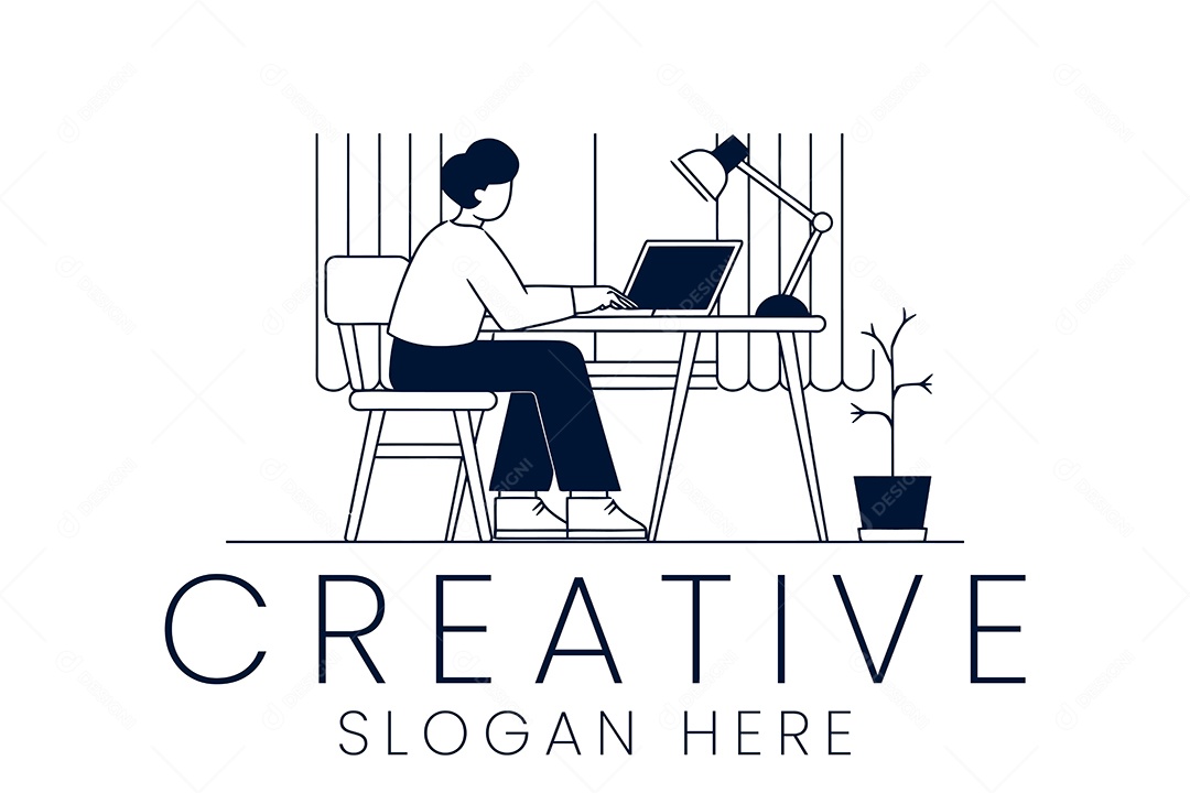 Logo de Escritorio Ilustração Vetor EPS + AI Editável