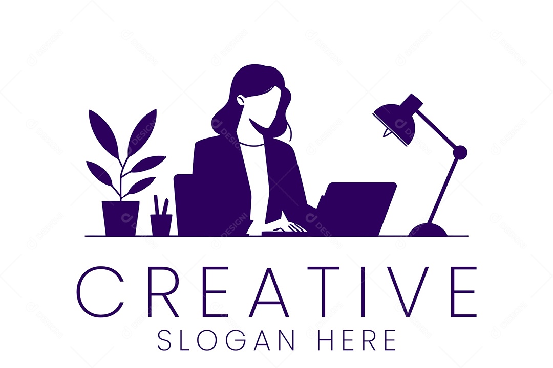 Logo de Escritorio Ilustração Vetor EPS + AI Editável