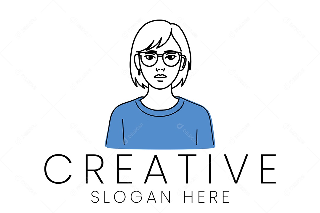 Logotipo de Mulher Ilustração Vetor EPS + AI Editável