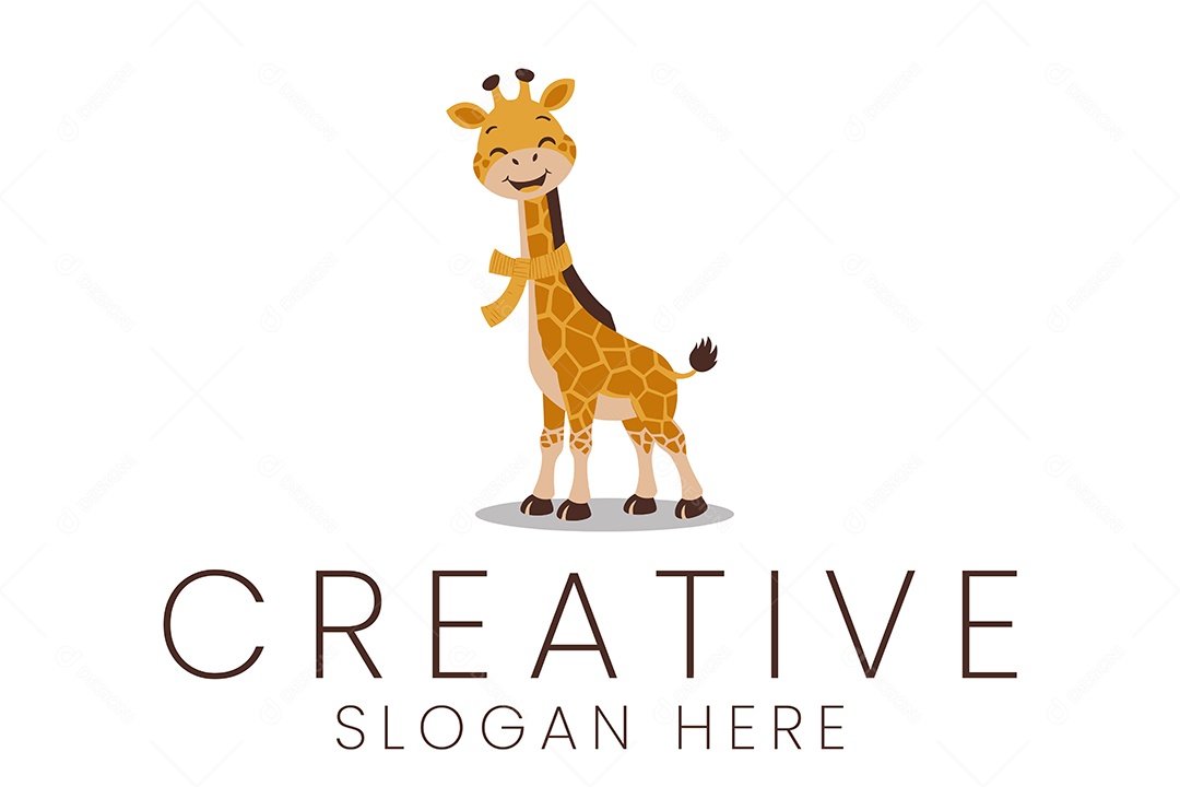 Logo de Animal Girafa Ilustração Vetor EPS + AI Editável