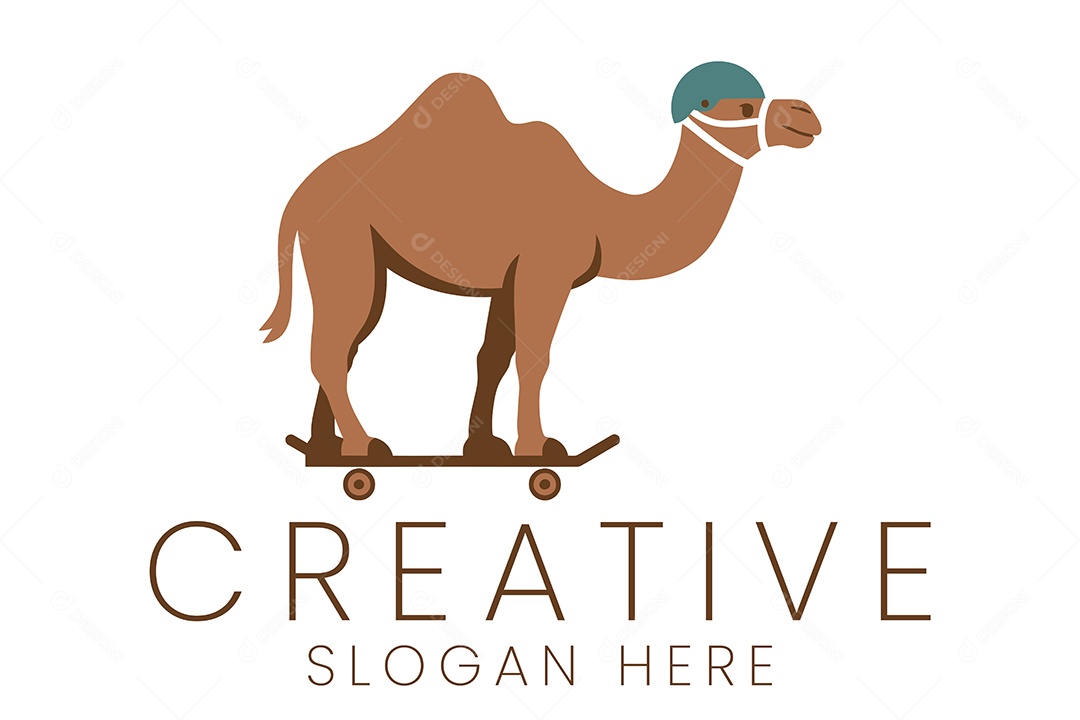 Logo de Animal Camelo Ilustração Vetor EPS + AI Editável