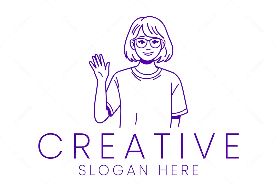 Logotipo de Mulher Ilustração Vetor EPS + AI Editável