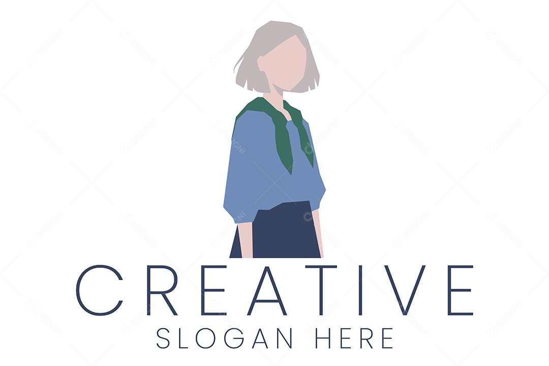 Logotipo de Mulher Ilustração Vetor EPS + AI Editável