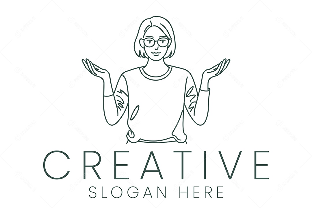 Logotipo de Mulher Ilustração Vetor EPS + AI Editável