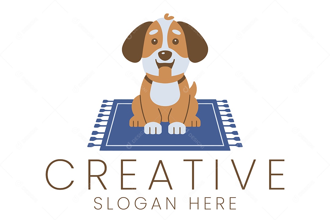 Logo de Animal Cachorro Ilustração Vetor EPS + AI Editável