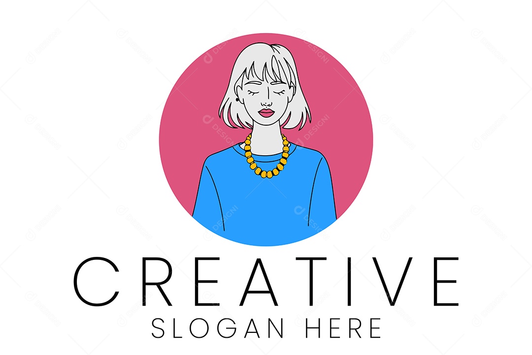 Logotipo de Mulher Ilustração Vetor EPS + AI Editável