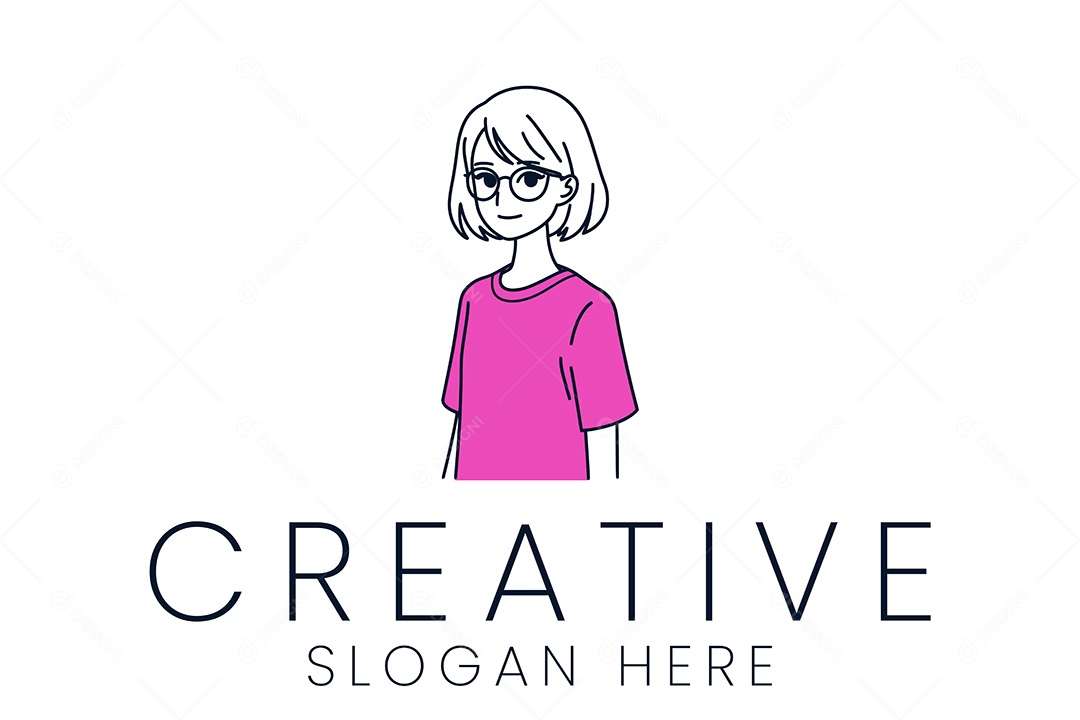 Logotipo de Jovem Ilustração Vetor EPS + AI Editável