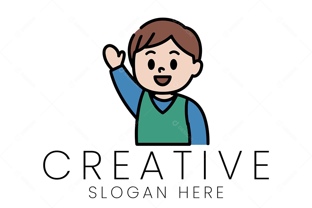 Logotipo de Criança Ilustração Vetor EPS + AI Editável