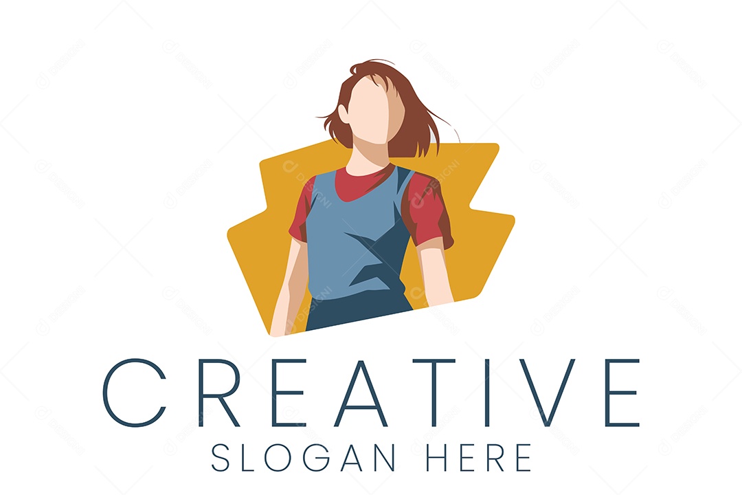 Logotipo de Mulher Ilustração Vetor EPS + AI Editável