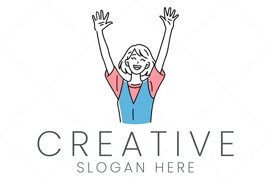 Logotipo de Jovem Ilustração Vetor EPS + AI Editável