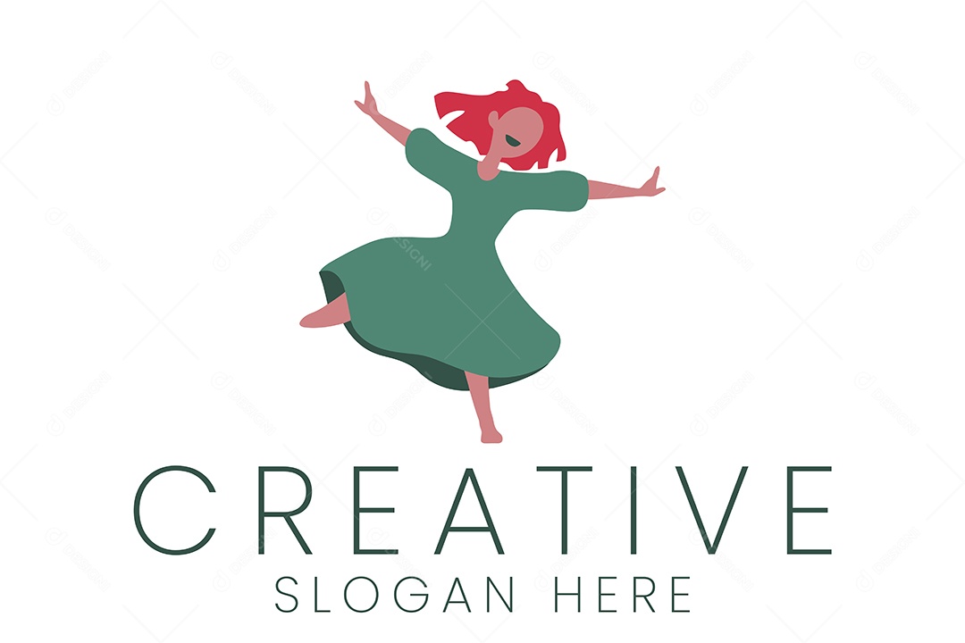 Logotipo de Mulher Ilustração Vetor EPS + AI Editável