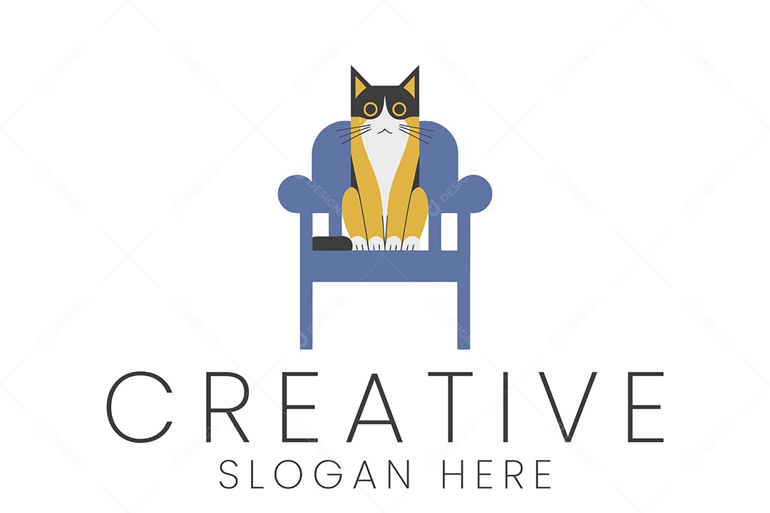 Logo de Animal Gato Ilustração Vetor EPS + AI Editável