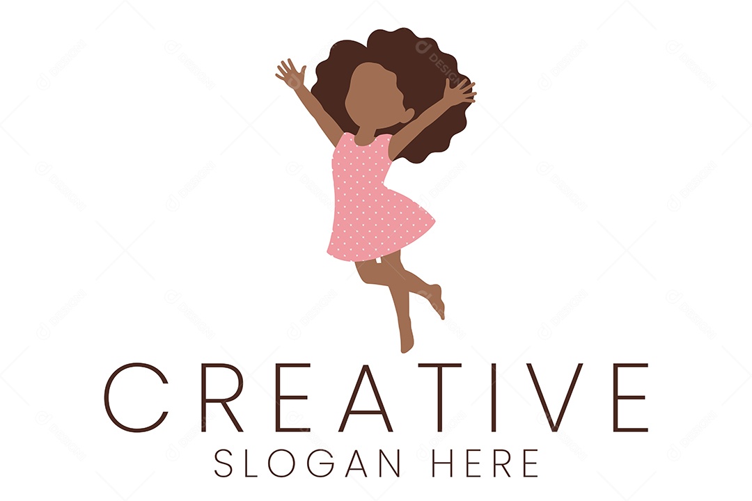 Logotipo de Menina Ilustração Vetor EPS + AI Editável