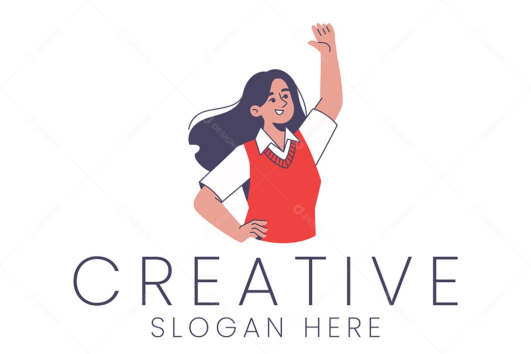 Logotipo de Mulher Ilustração Vetor EPS + AI Editável