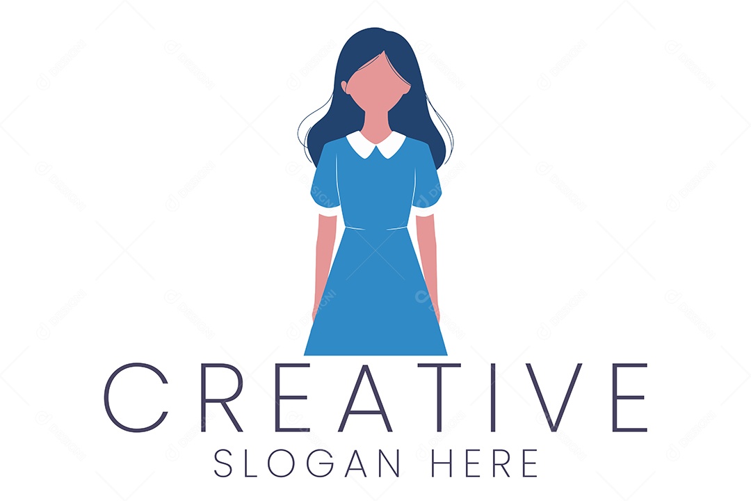 Logotipo de Mulher Ilustração Vetor EPS + AI Editável