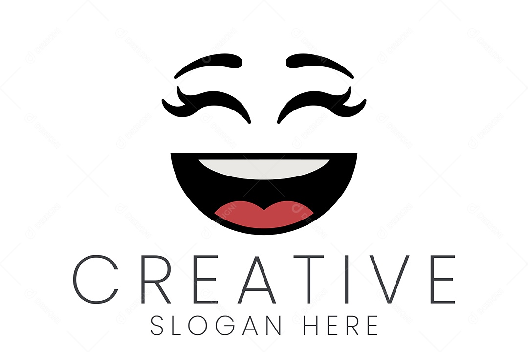 Logo de Rosto Sorridente Ilustração Vetor EPS + AI Editável