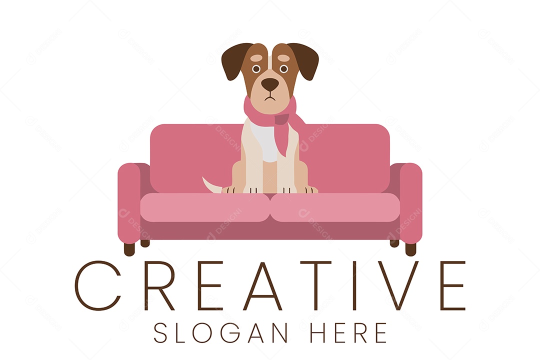 Logo de Animal Cachorro Ilustração Vetor EPS + AI Editável