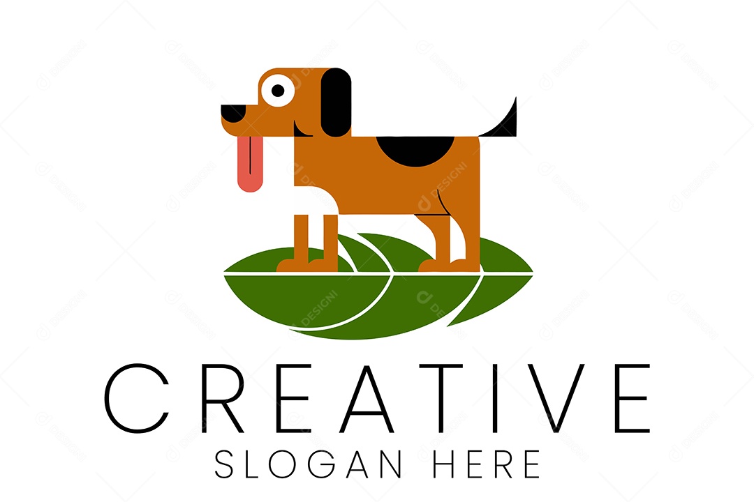 Logo de Animal Cachorro Ilustração Vetor EPS + AI Editável